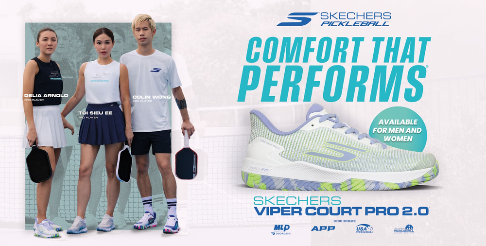Image from: From Social Rallies to Serious Competition:  Skechers Elevates Pickleball Play with the Upgraded Viper Court Elite 2.0 and Viper Court ProTM 2.0