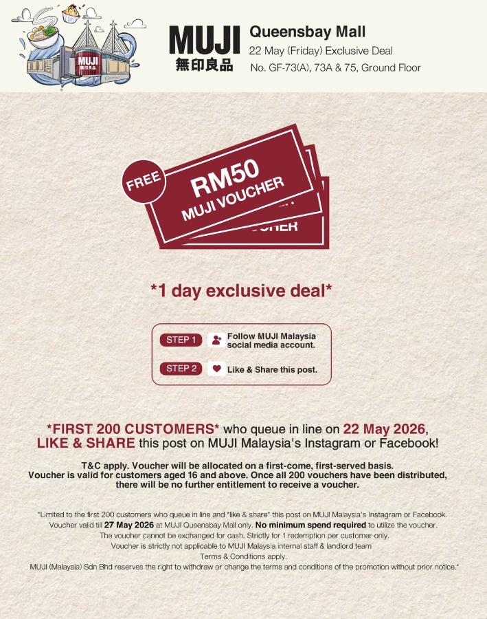 Image from: MUJI Malaysia Expands to Penang with Grand Opening at Queensbay Mall on 22 May 2026