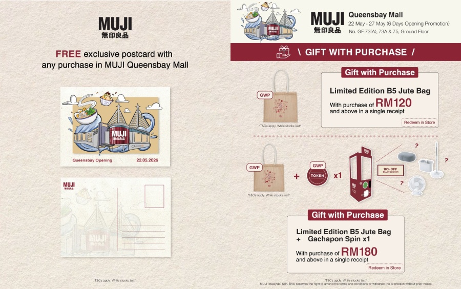 Image from: MUJI Malaysia Expands to Penang with Grand Opening at Queensbay Mall on 22 May 2026