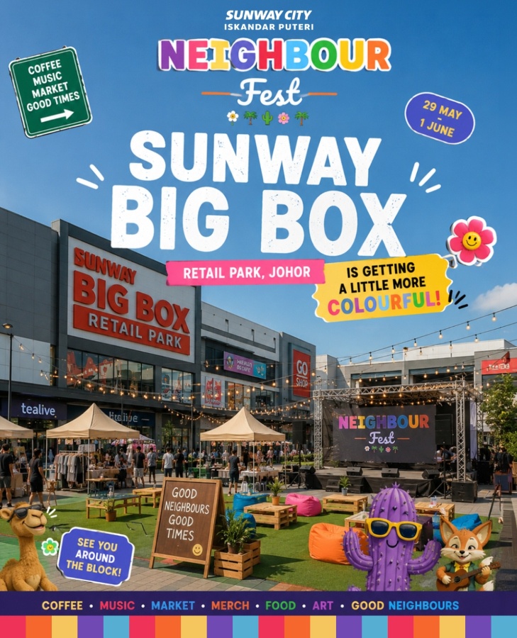 Image from: Sunway City Iskandar Puteri to Host Neighbour Fest — A Four-Day Celebration of Music, Coffee, Food and Community Experiences