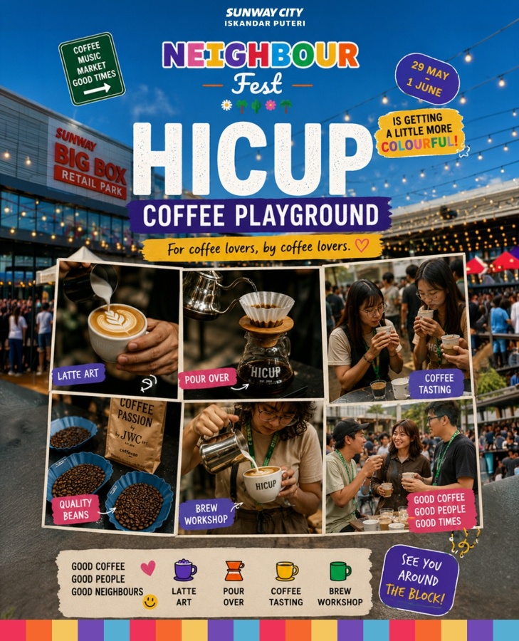 Image from: Sunway City Iskandar Puteri to Host Neighbour Fest — A Four-Day Celebration of Music, Coffee, Food and Community Experiences
