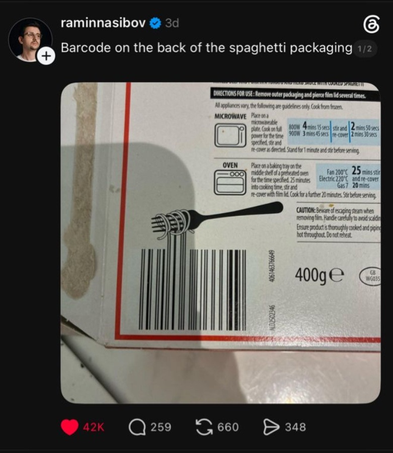 Image from: People Are Just Realising Some Barcodes Are Secretly Genius