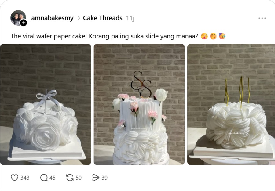 Image from: 6 Trending Aesthetic Cake Bakers In Malaysia For Your Next IG-Worthy Celebration