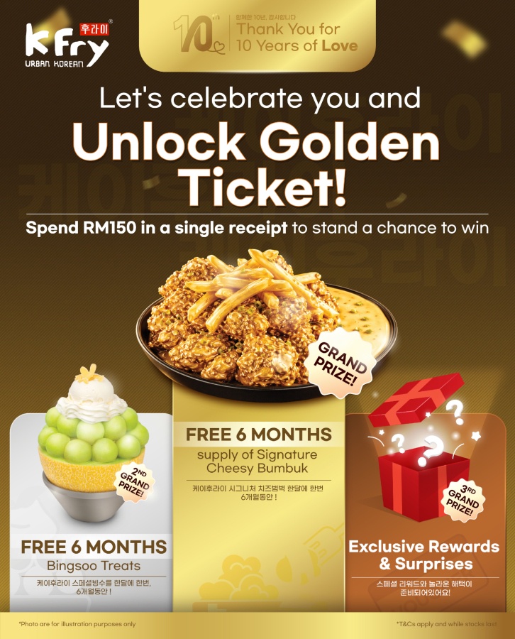Image from: K Fry Malaysia Celebrates 10 Years with Golden Tickets, Exclusive Collectibles and a Month of Korean Food Festivities