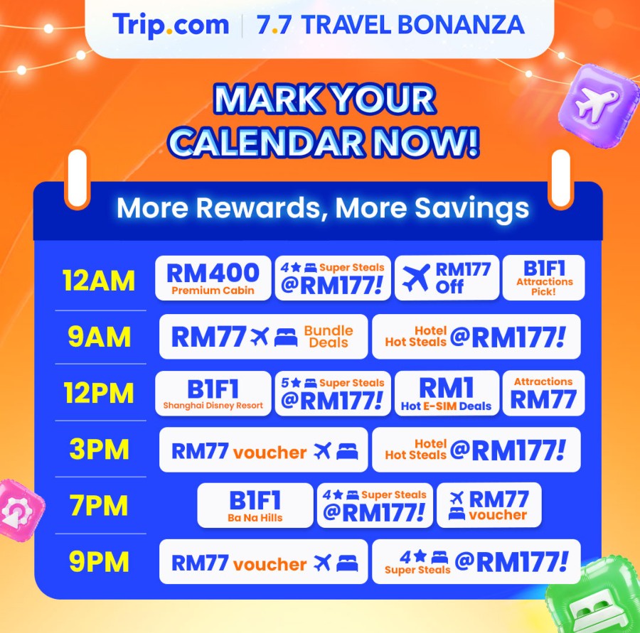 Image from: Score Mega Deals and Discounts with Trip.com Malaysia’s 7.7 Travel Bonanza!