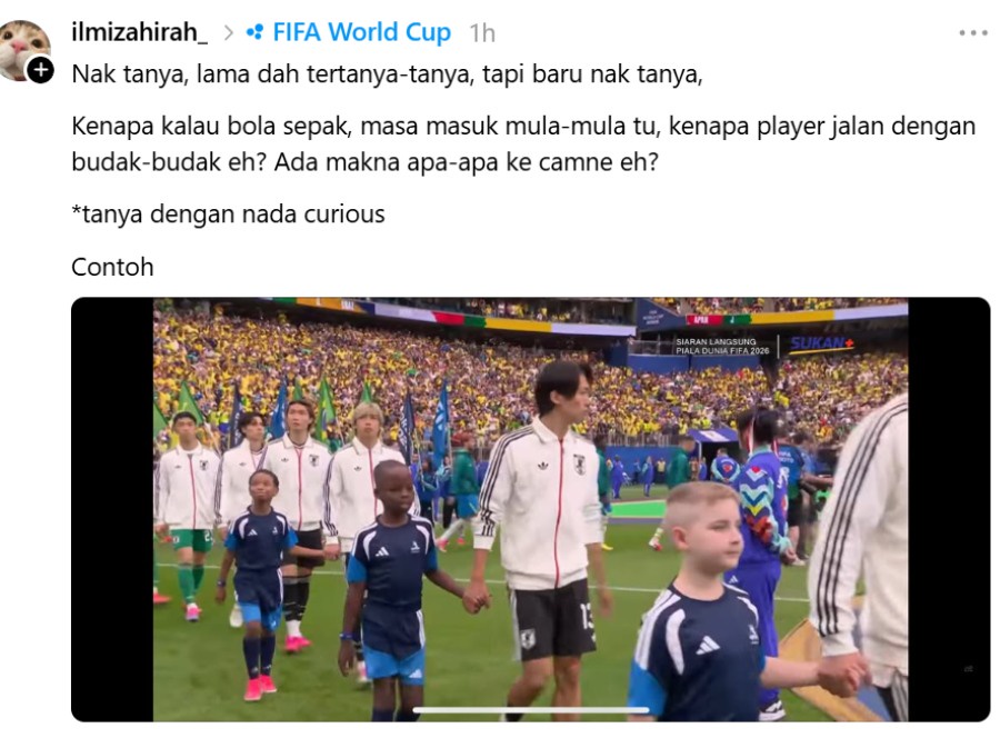 Image from: Ever Wonder Why Footballers Hold Children’s Hands Before Matches?