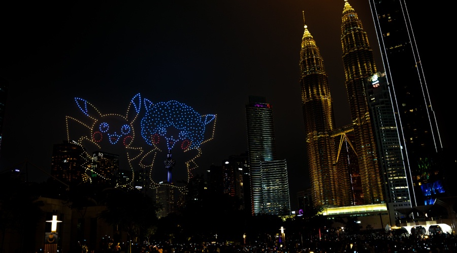 Image from: Pokémon Lights Up KL Skyline With First-Ever Drone Show, Takes Over KLCC In Epic 30th Anniversary Celebration