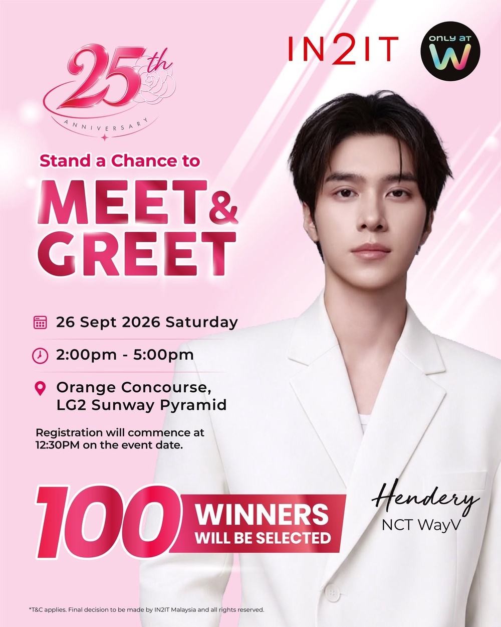 Image from: Hendery From NCT And WayV To Meet 100 Lucky Fans In Malaysia For IN2IT’s 25th Anniversary