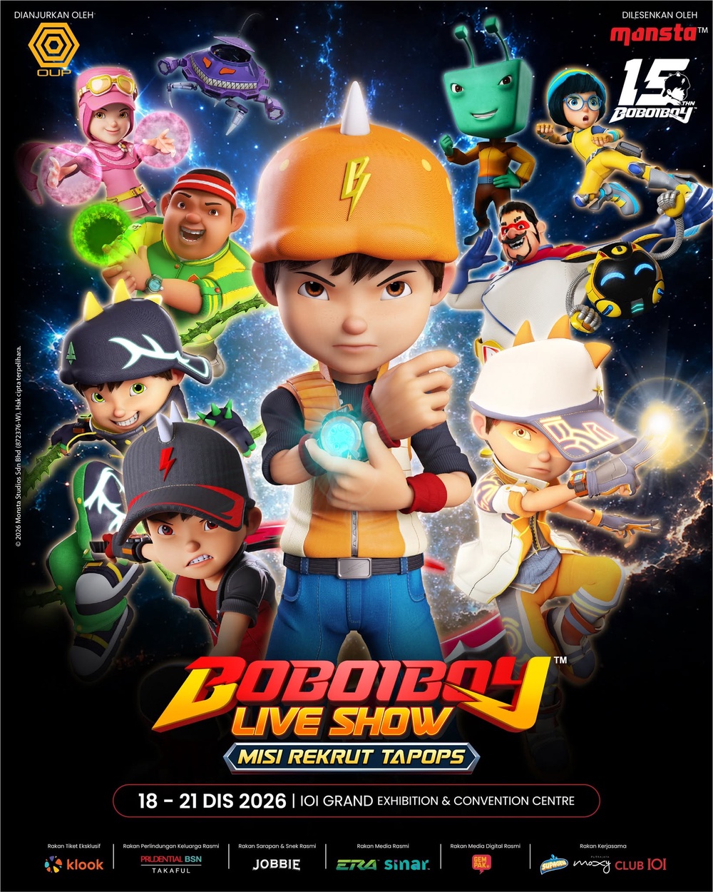 Image from: BoBoiBoy Turns 15! Monsta Fiesta 2026 Brings First-Ever Live Show & Themed Hotel Room to Putrajaya