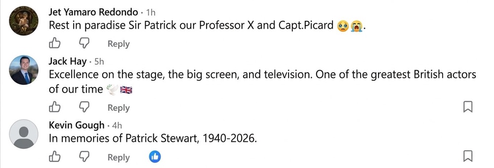 Image from: A Heartbreaking Loss: Patrick Stewart Dies at 86, Leaving Fans Mourning a True Legend