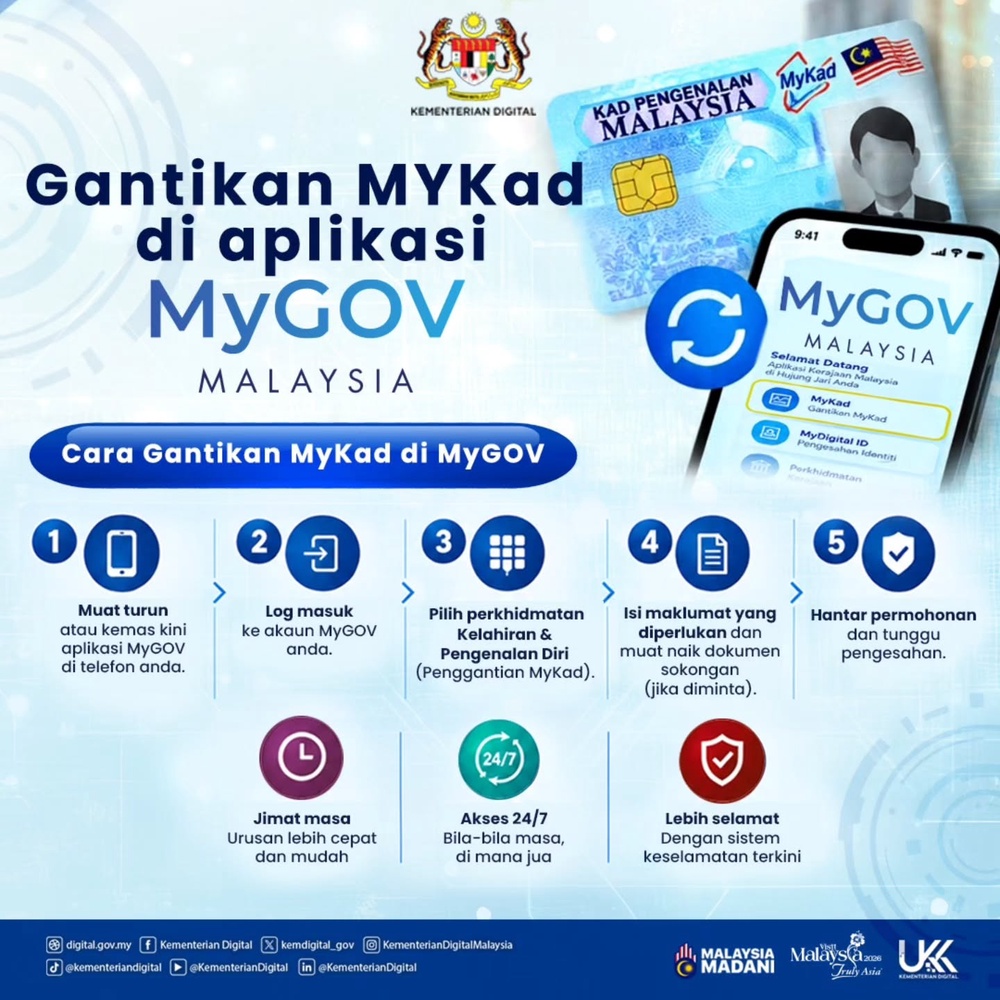 Image from: MyKad Replacement Made Easier! Here’s How to Get Started With MyGOV Malaysia