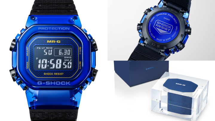Image from: Casio Introduces New MR-G Watch Crafted From Blue Sapphire Crystal