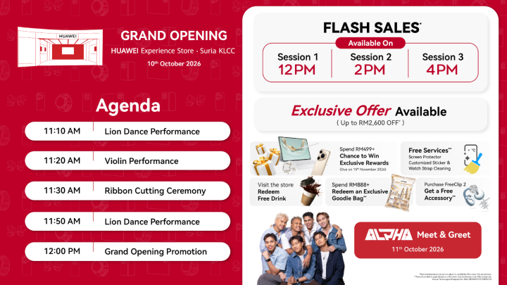Image from: HUAWEI Suria KLCC Store Opens with Exclusive Weekend Offers