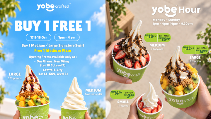 Image from: Yobe Malaysia Opens at 1 Utama & Central i-City Buy 1 Free 1 Frozen Yoghurt Treats