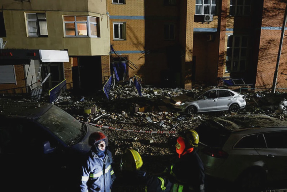 Russian drone and missile attack on Kyiv injures 26, damages buildings