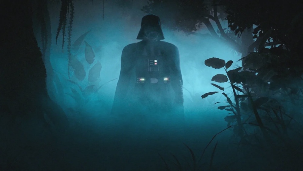In Clone Wars animation style, Vader feels heavier, colder and more brutal than nearly everyone around him.