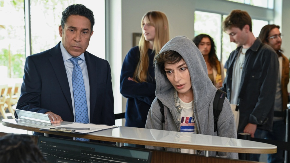 Esmeralda (right) goes undercover at her son’s school in one of the season’s more outlandish subplots.
