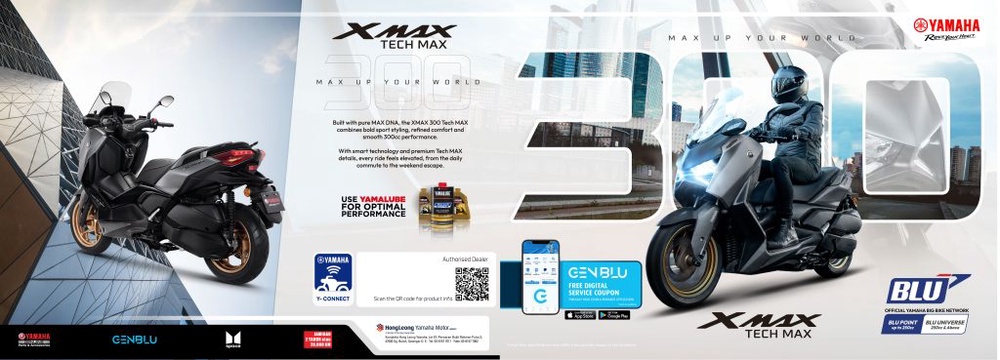 Image from: Yamaha XMAX 300 Tech Max Rasmi, Varian Premium Baharu Pada RM28,499*