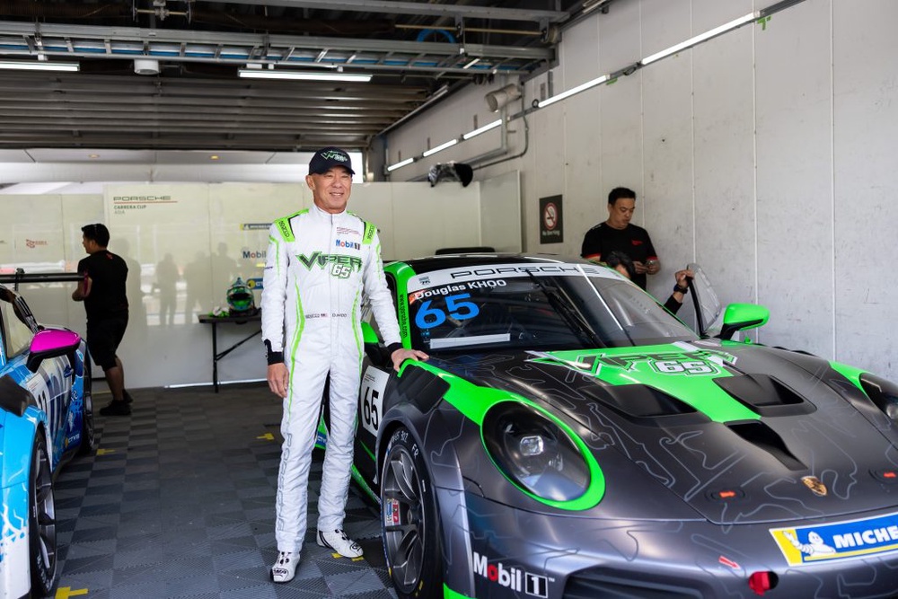 Image from: Naquib Azlan, Adrian D’Silva & Douglas Khoo Wakil Malaysia Dalam Porsche ARBox Carrera Cup Asia 2026