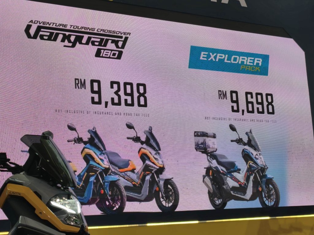 Image from: Aveta Vanguard 180 Rasmi Dilancarkan: Motosikal Adventure Touring Crossover (ATC) Ideal Untuk Penunggang Harian & Kembara!
