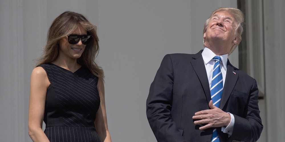 People Are Celebrating The 2024 Eclipse By Remembering Trump Staring At ...