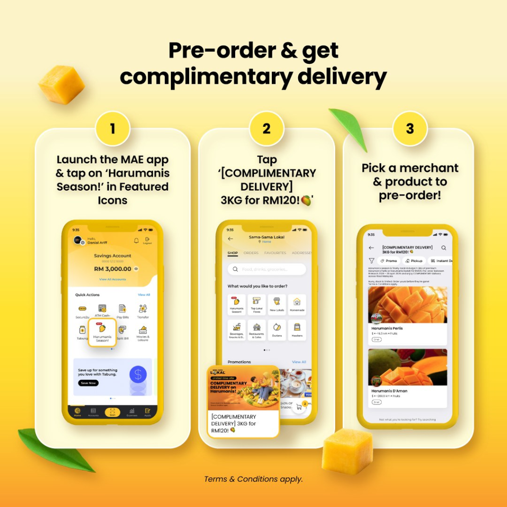 Image from: This is not a joke — Maybank MAE is now offering premium mangoes with FREE delivery