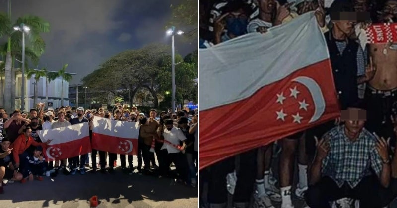 Football Fans in Malaysia Pose with Upside-Down Singapore Flags After ...