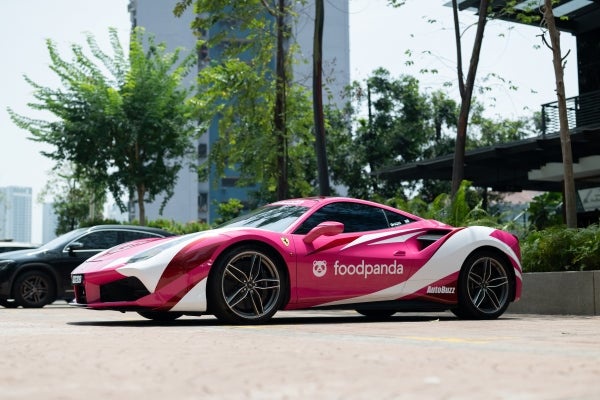 foodpandaF1 Pink Ferrari 4