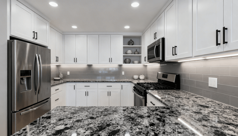 A Granite Countertop, kitchen countertops, home kitchen countertops, choosing kitchen countertops, kitchen countertop choice, materials for kitchen countertops, good kitchen countertops, planning kitchen space, a good choice for kitchen countertops