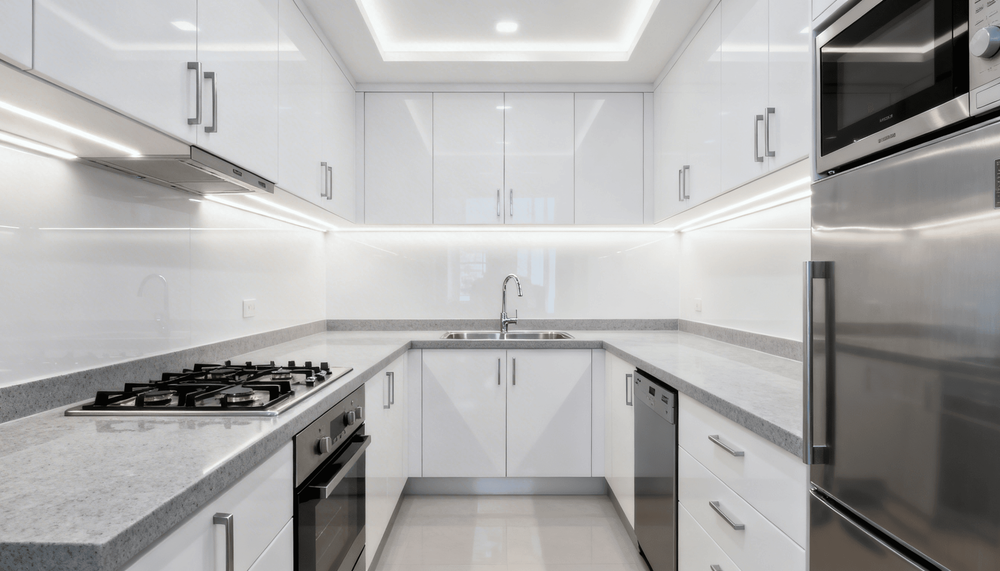 custom cabinets , ready-made cabinets, Tiny Kitchen Guide, small kitchen tips, small kitchen design tips, small kitchen space tips, tips for small kitchen design, small kitchen design aspects