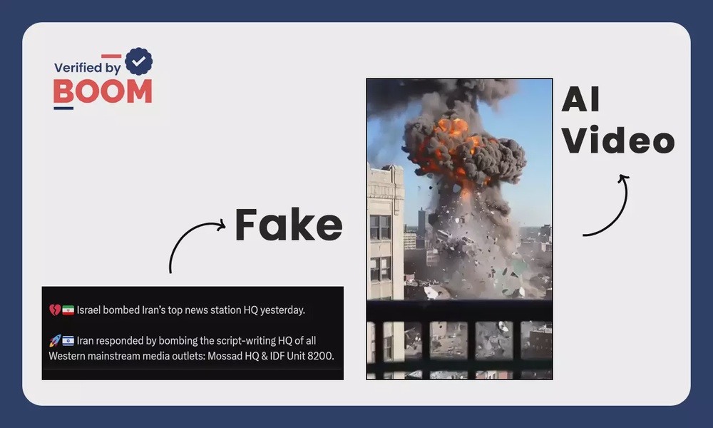 AI Visuals Viral As Iran's Attack On Mossad Headquarters In Israel