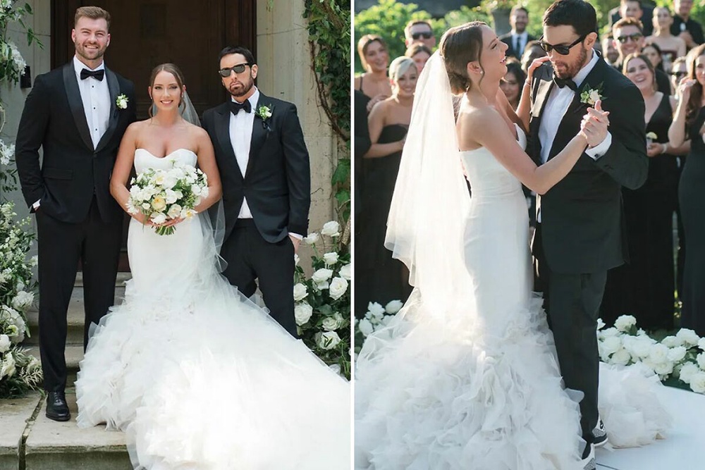 Eminem Shows Softer Side At Daughter Hailie S Wedding Alongside Rappers