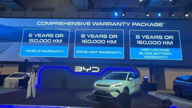 BYD Atto 3 pricing and warranty packge