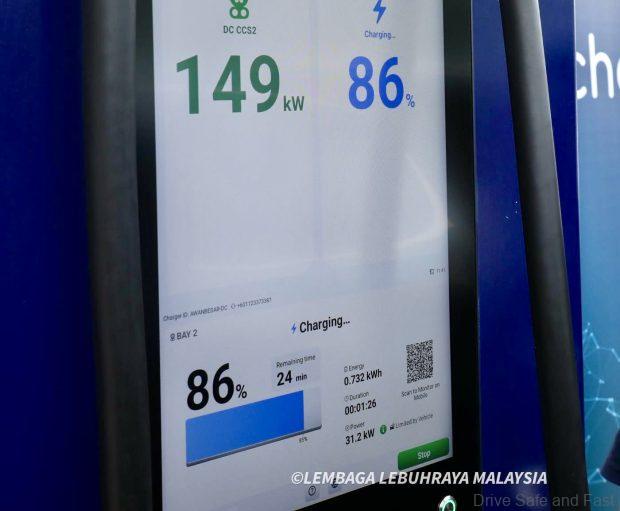 180kW DC Fast Charging Station at R&R Awan Besar