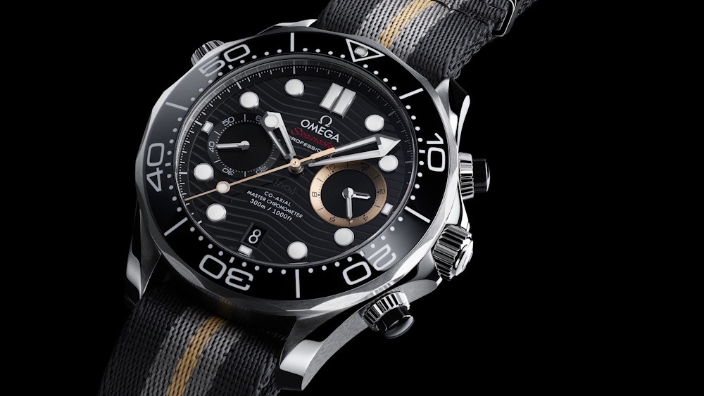Image from: OMEGA Launches Seamaster Diver 300M Chronograph Inspired by 007 First Light