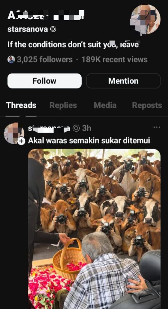 Image from: Tukar muka media jadi lembu, KMP buat laporan polis