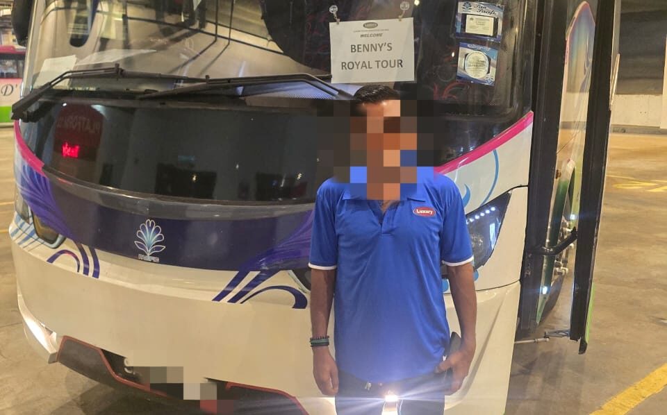 Image from: Lelaki warga asing ditahan pandu bas persiaran di Genting Highlands