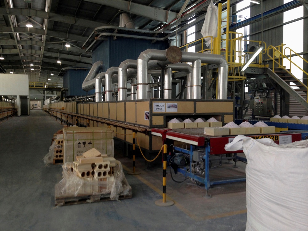 Rare earth oxides praseodymium and neodymium are pictured in the final stage of production at the Lynas’ Advanced Materials Plant in Gebeng, Pahang. — Reuters file pic