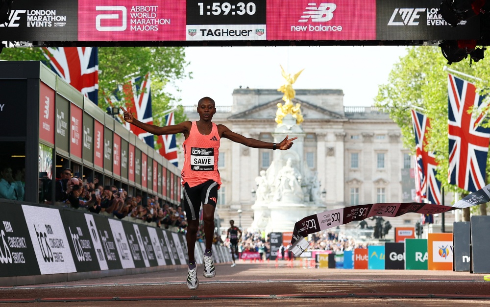 Kenya’s Sebastian Sawe showed the world it’s humanly possible to run a marathon (42km) in under two hours. — Reuters pic