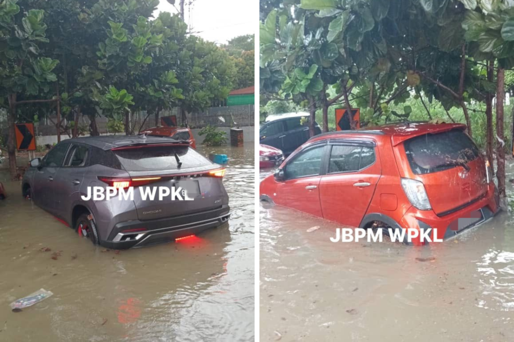 Several cars were trapped in flash floods across the Klang Valley, May 6, 2026. — Picture from X/Bernama 