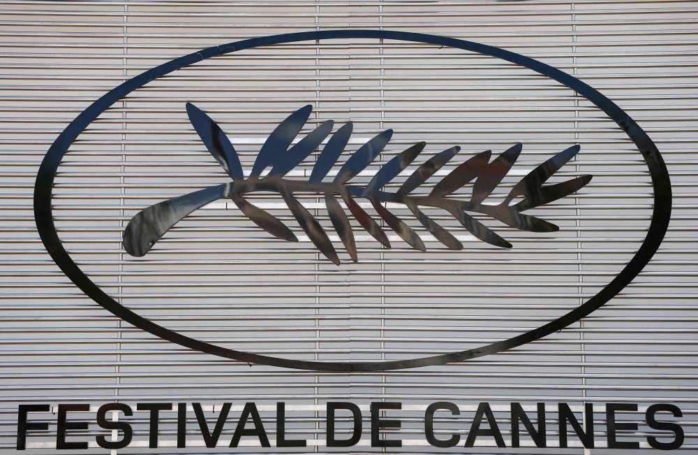 The Cannes Film Festival official logo is seen on the sidelines of the 79th edition of the Cannes Film Festival in Cannes, southern France on May 11, 2026. — AFP pic