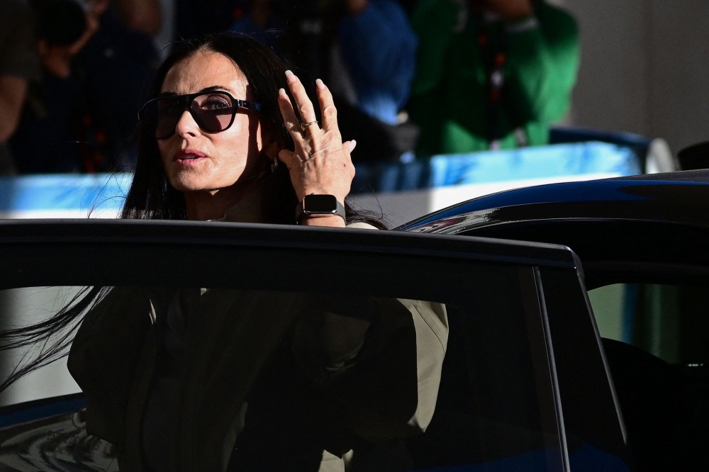 Member of the jury US actress and producer Demi Moore arrives for a dinner with fellow members of the jury at the Grand Hyatt Cannes Hotel Martinez on May 11, 2026. — AFP pic
