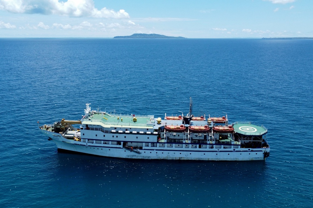 This photograph taken on March 30, 2026 shows passengers boarding the MV Kalighat vessel near Chowra in the waters of India’s Andaman and Nicobar Islands. Running from the archipelago’s capital Sri Vijayapuram in the north to the southern tip of Campbell Bay, the ferry serves as both a passenger and cargo ship. — AFP pic 