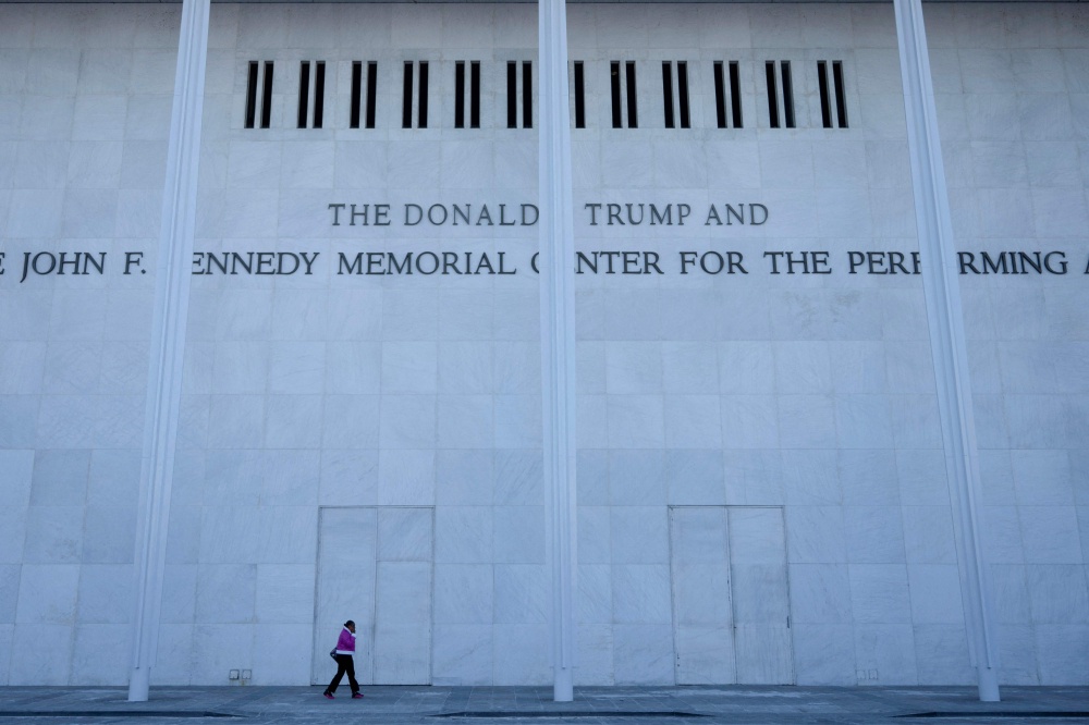 A view of the Kennedy Center in Washington, DC, on February 2, 2026. — AFP pic