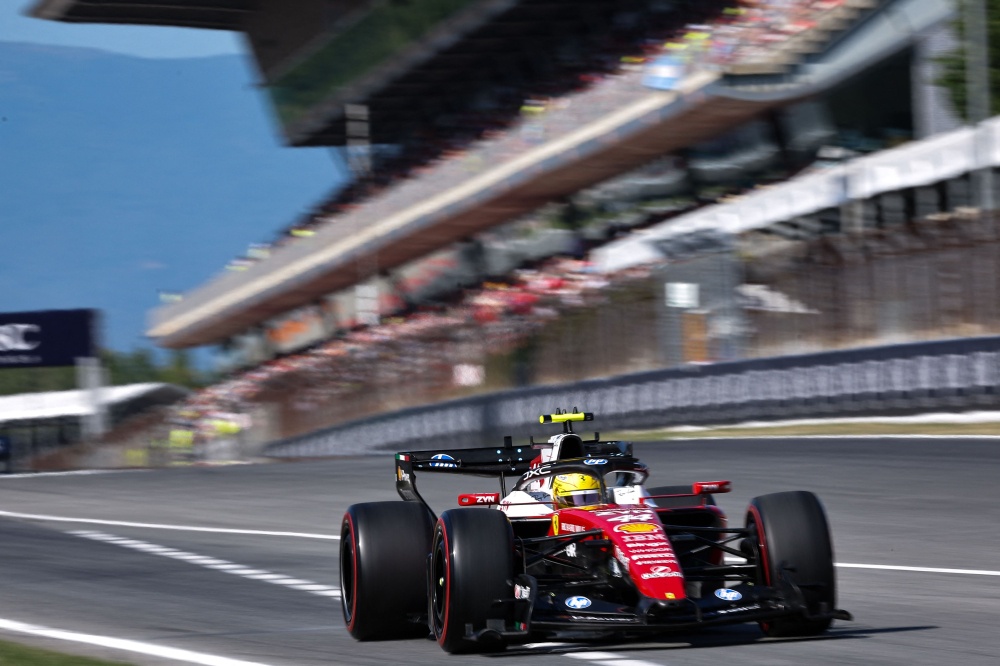 Lewis Hamilton of Ferrari takes part in the second practice session at the Circuit de Catalunya before the Barcelona-Catalunya Grand Prix in Montmelo on June 12, 2026. — AFP pic