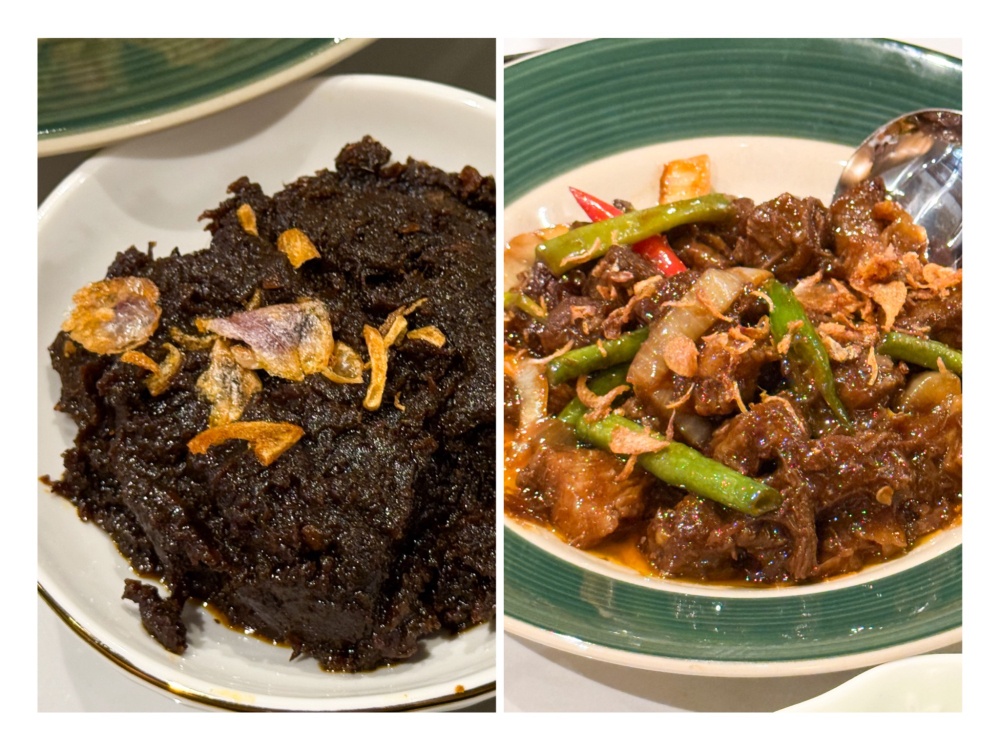 Sambal Hitam (left) and Daging Goreng Berlengas (right) are best paired with a plate of white rice. — Pictures by Lee Khang Yi