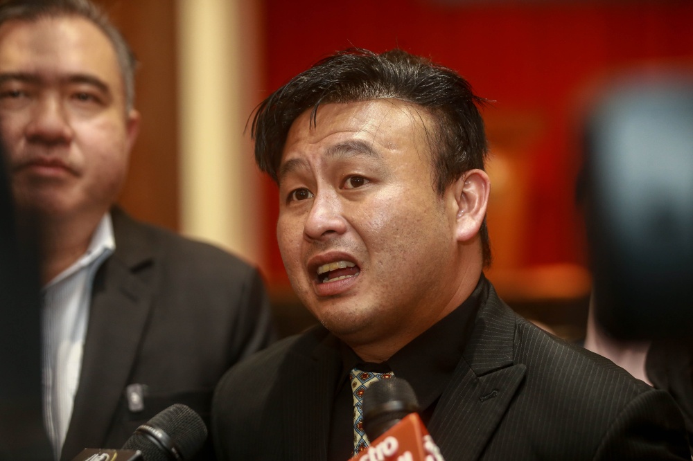 Truck driver Wong Tuck Meng, who was honoured for helping slow a runaway bus near the Menora Tunnel, speaks to the press at Parliament in Kuala Lumpur, June 23, 2026. — Picture by Sayuti Zainudin