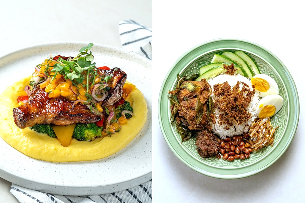 Their reopening menu will include favourites such as the Smokey and Spiced Chicken Chop (left) and Nasi Lemak Ayam Berempah (right). — Pictures courtesy of Giggles PJ