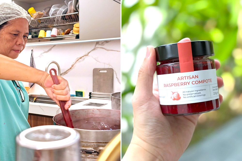 More than 800 jars of raspberry compote were sold in the first week alone. — Picture courtesy of Giggles PJ