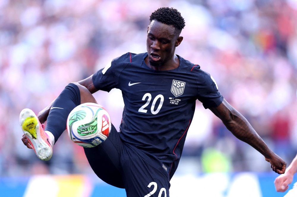 Folarin Balogun of the United States controls the ball during the Fifa World Cup 2026 Round of 16 match against Belgium at Seattle Stadium in Seattle, Washington, July 6, 2026. — AFP pic